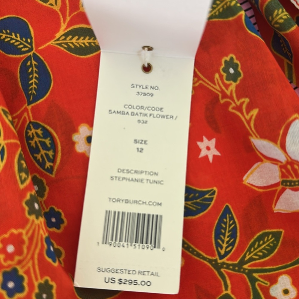 Tory Burch Red Floral Blouse - Picture 10 of 10